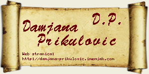 Damjana Prikulović vizit kartica